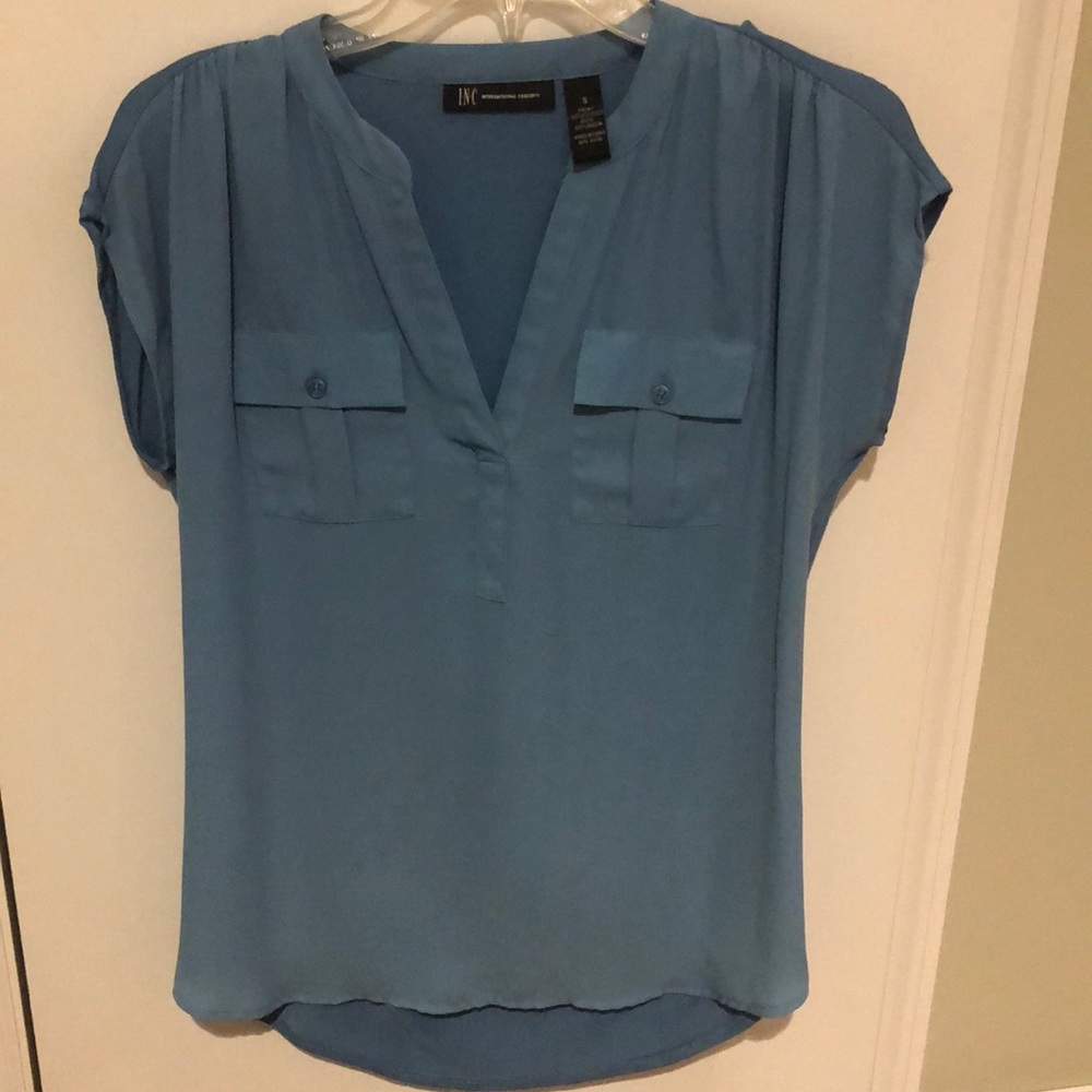 INC Lightweight steel blue shirt